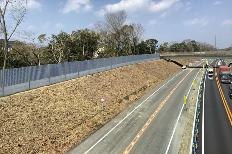 湖西道路仰木の里北地区遮音壁設置工事